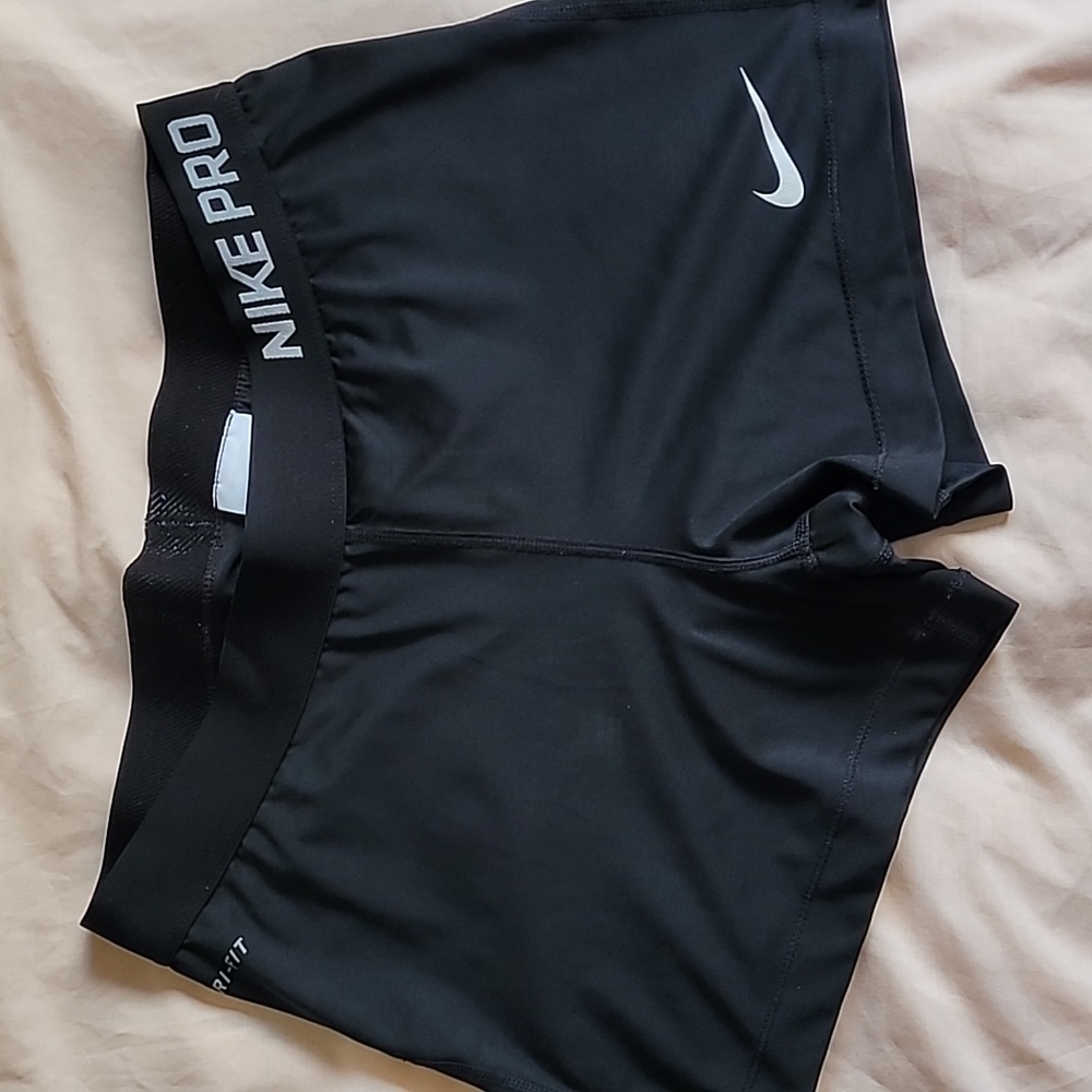 All black Nike Pro shorts